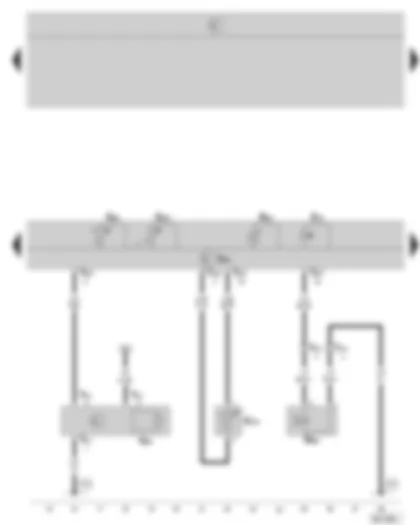 Wiring Diagram  SKODA OCTAVIA II 2004 - Air conditioning system control unit - high pressure sender - centre vent temperature sender - compressor regulating valve - air conditioning system