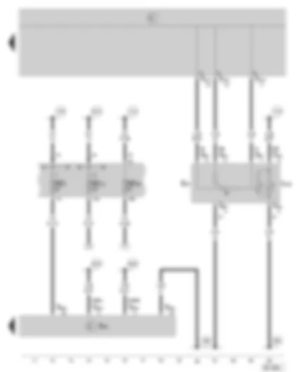 Wiring Diagram  SKODA OCTAVIA II 2004 - Headlight range control unit - illumination regulator - switches and instruments - fuse holder