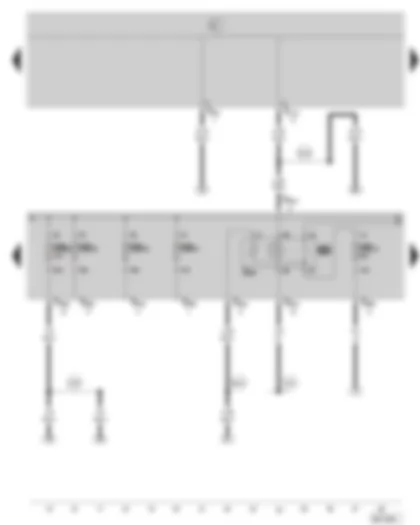 Wiring Diagram  SKODA OCTAVIA II 2005 - Terminal 50 voltage supply relay - E box