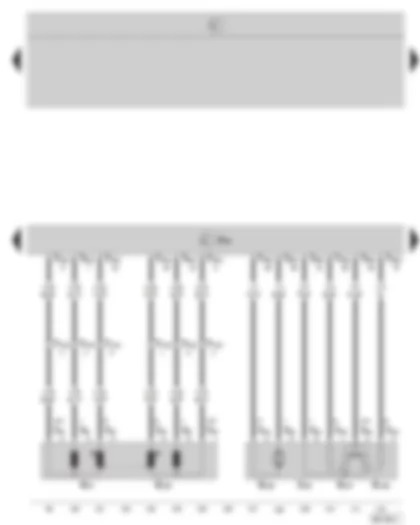 Wiring Diagram  SKODA OCTAVIA II 2005 - Motronic control unit - accelerator pedal position sender - throttle valve control unit