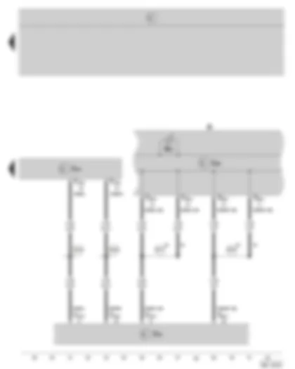 Wiring Diagram  SKODA OCTAVIA II 2004 - Airbag control unit - data bus diagnostic interface - dash panel insert