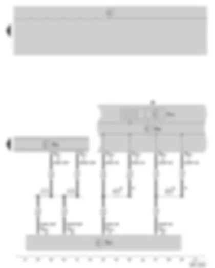 Wiring Diagram  SKODA OCTAVIA II 2004 - Radio navigation system control unit - data bus diagnostic interface - dash panel insert