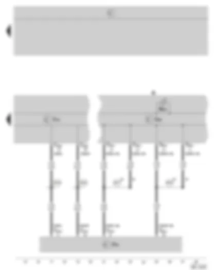 Wiring Diagram  SKODA OCTAVIA II 2004 - ABS control unit with TCS - data bus diagnostic interface - dash panel insert