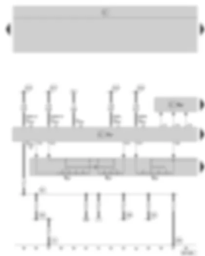 Wiring Diagram  SKODA OCTAVIA II 2005 - Steering column electronics control unit - intermittent wiper switch - rear wiper switch - intermittent wiper control - steering angle sender