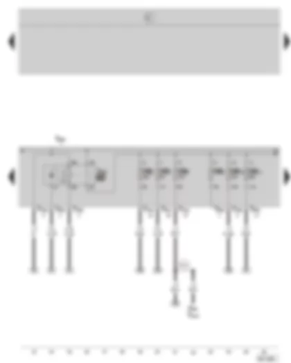 Wiring Diagram  SKODA OCTAVIA II 2005 - Current supply relay for Simos - E box