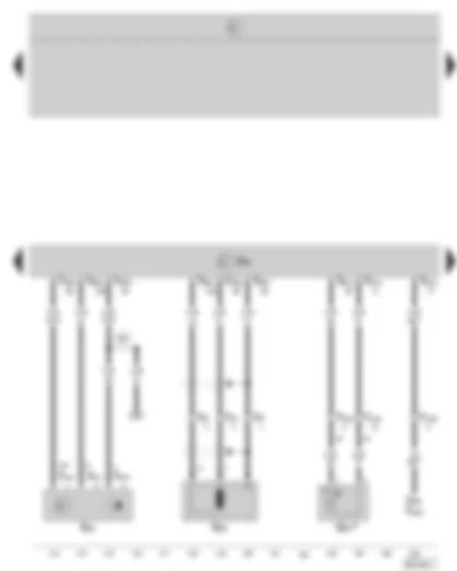 Wiring Diagram  SKODA OCTAVIA II 2005 - Simos control unit - engine speed sender - camshaft position sender - coolant temperature sender at radiator outlet