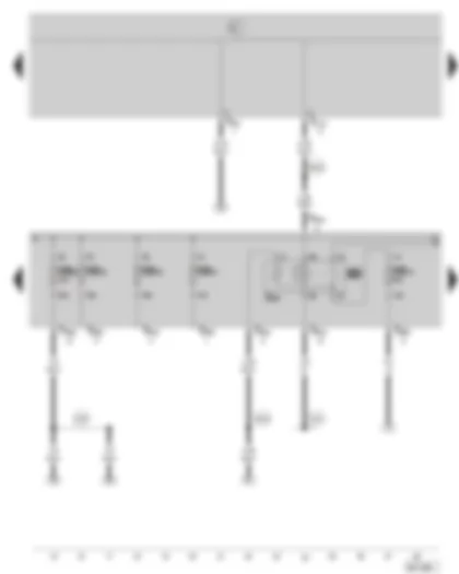 Wiring Diagram  SKODA OCTAVIA II 2005 - Terminal 50 voltage supply relay - E box