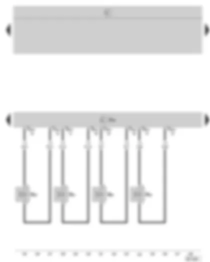 Wiring Diagram  SKODA OCTAVIA II 2005 - Motronic control unit - injection valves