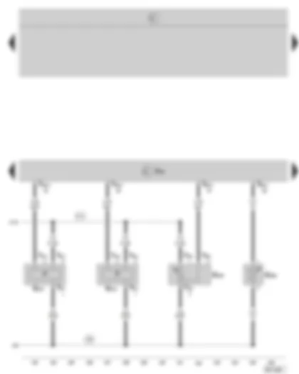Wiring Diagram  SKODA OCTAVIA II 2005 - Motronic control unit - fuel pressure sender - fuel pressure sender for low pressure - intake air temperature sender -2- - intake manifold flap potentiometer