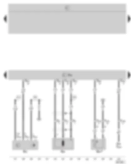 Wiring Diagram  SKODA OCTAVIA II 2005 - Motronic control unit - engine speed sender - camshaft position sender - coolant temperature sender at radiator outlet