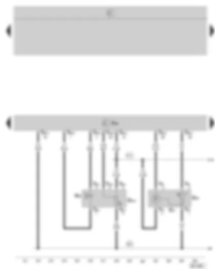 Wiring Diagram  SKODA OCTAVIA II 2005 - Motronic control unit - exhaust gas recirculation valve - intake air temperature sender and intake manifold pressure
