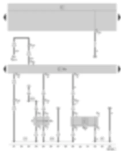 Wiring Diagram  SKODA OCTAVIA II 2005 - Motronic control unit - brake pedal switch - clutch position sender