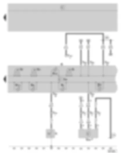 Wiring Diagram  SKODA OCTAVIA II 2005 - Dash panel insert - warning lamps - fuel gauge - rev. counter - speedometer - oil pressure switch - oil level/oil temperature sender