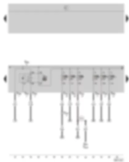Wiring Diagram  SKODA OCTAVIA II 2005 - Motronic current supply relay - E box