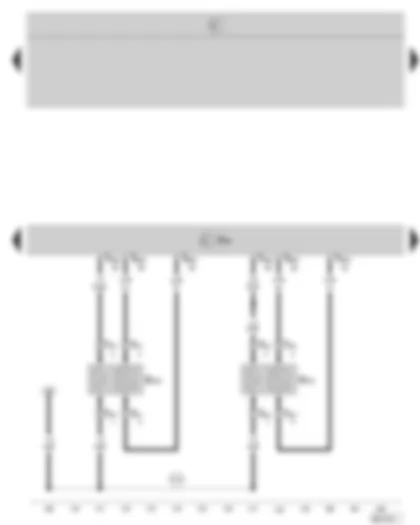 Wiring Diagram  SKODA OCTAVIA II 2005 - Motronic control unit - lambda probe after catalytic converter - lambda probe -2- after catalytic converter