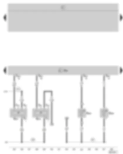 Wiring Diagram  SKODA OCTAVIA II 2005 - Motronic control unit - exhaust gas temperature sender -1- - fuel pressure sender - fuel pressure sender for low pressure - intake air temperature sender -2-