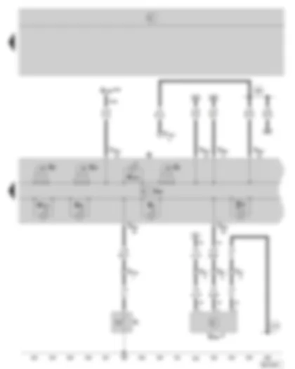 Wiring Diagram  SKODA OCTAVIA II 2005 - Dash panel insert - warning lamps - fuel gauge - rev. counter - speedometer - oil pressure switch - oil level/oil temperature sender