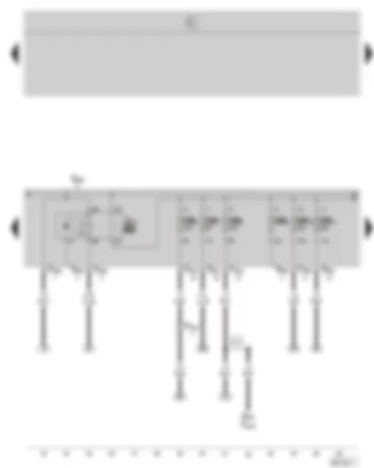 Wiring Diagram  SKODA OCTAVIA II 2005 - Motronic current supply relay - E box