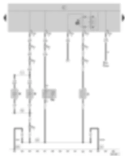 Wiring Diagram  SKODA OCTAVIA II 2005 - high level brake light - number plate light - heated rear window relay - heated rear window