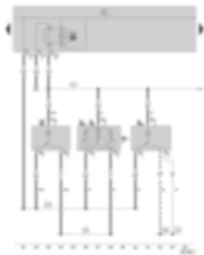 Wiring Diagram  SKODA OCTAVIA II 2005 - Front interior light - rear reading light - terminal 30 voltage supply relay