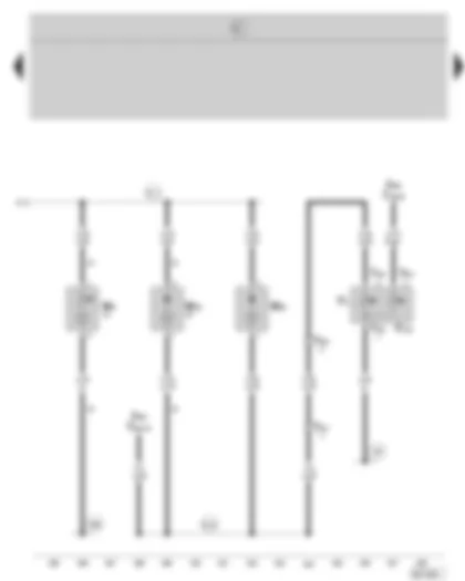 Wiring Diagram  SKODA OCTAVIA II 2005 - Glove box light - luggage compartment light - luggage compartment light switch - central locking switch
