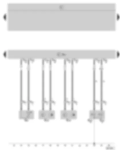 Wiring Diagram  SKODA OCTAVIA II 2005 - Automatic gearbox control unit - gearbox oil temperature sender - gearbox input speed sender - gearbox output speed sender - hydraulic pressure sender for automatic gearbox