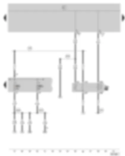 Wiring Diagram  SKODA OCTAVIA II 2006 - Terminal 50 voltage supply relay - fuse holder