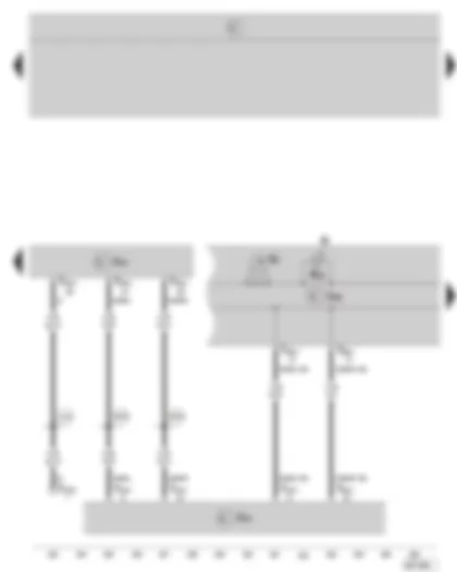 Wiring Diagram  SKODA OCTAVIA II 2006 - Motronic control unit - data bus diagnostic interface - dash panel insert - warning lamps - coolant temperature gauge