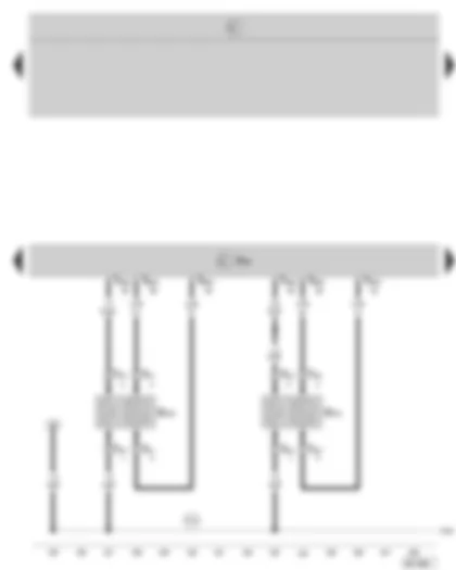 Wiring Diagram  SKODA OCTAVIA II 2007 - Motronic control unit - lambda probe after catalytic converter - lambda probe -2- after catalytic converter