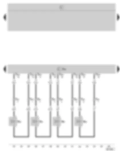 Wiring Diagram  SKODA OCTAVIA II 2008 - Motronic control unit - injection valves