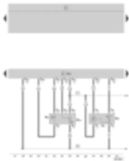 Wiring Diagram  SKODA OCTAVIA II 2006 - Motronic control unit - exhaust gas recirculation valve - intake air temperature sender and intake manifold pressure