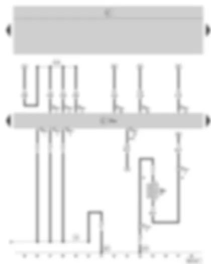 Wiring Diagram  SKODA OCTAVIA II 2006 - Diesel direct injection system control unit - heating resistor for crankcase ventilation