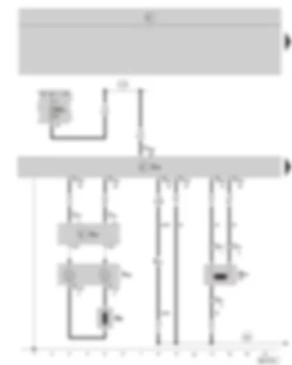 Wiring Diagram  SKODA OCTAVIA II 2008 - Airbag control unit - airbag igniter - driver side - airbag igniter -  front passenger side - coil - fuse holder