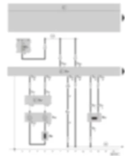 Wiring Diagram  SKODA OCTAVIA II 2008 - Airbag control unit - airbag igniter - driver side - airbag igniter -  front passenger side - coil - fuse holder