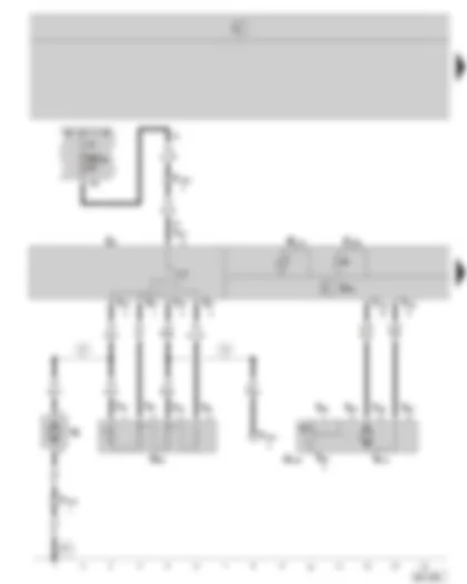 Wiring Diagram  SKODA OCTAVIA II 2008 - Air conditioning system control unit - fresh air blower - fresh air and recirculated air flap control motor - fuse holder