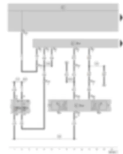 Wiring Diagram  SKODA OCTAVIA II 2008 - Heated front seat control unit - heater control unit - heated seat regulator - fuse holder - (only for vehicles with heating)