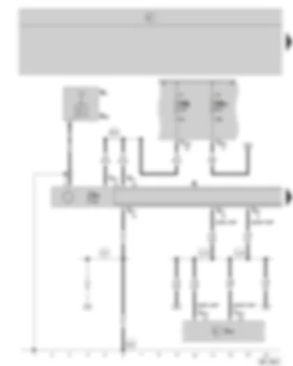 Wiring Diagram  SKODA OCTAVIA II 2008 - Radio - aerial - data bus diagnostic interface - E box - (not valid for 2.0 ltr./147 kW)