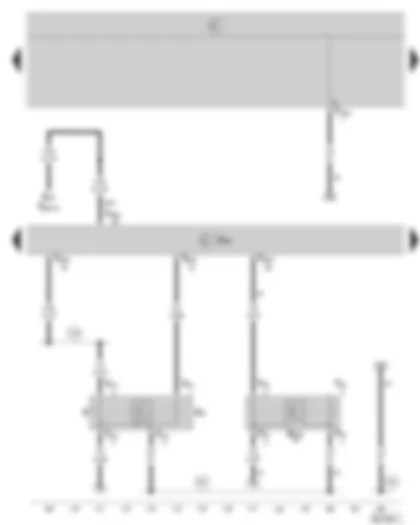 Wiring Diagram  SKODA OCTAVIA II 2006 - Motronic control unit - brake pedal switch - clutch position sender