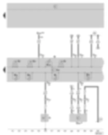 Wiring Diagram  SKODA OCTAVIA II 2006 - Dash panel insert - warning lamps - fuel gauge - rev. counter - speedometer - oil pressure switch - oil level/oil temperature sender