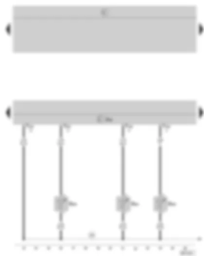 Wiring Diagram  SKODA OCTAVIA II 2006 - Climatronic control unit - vent temperature sender footwell - evaporator out-flow temperature sender