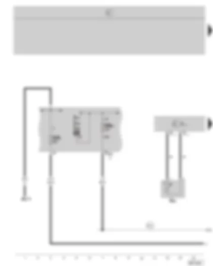 Wiring Diagram  SKODA OCTAVIA II 2006 - Engine control unit - coolant temperature sender at radiator outlet - E box - (not valid for 2.0 ltr./147 kW)