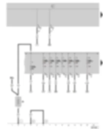 Wiring Diagram  SKODA OCTAVIA II 2007 - Battery - E box - (not valid for 2.0 ltr./147 kW)