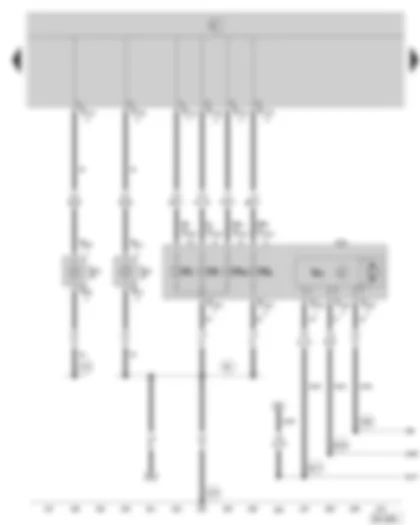 Wiring Diagram  SKODA OCTAVIA II 2007 - Left headlight - fog light