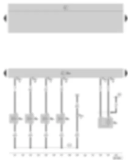 Wiring Diagram  SKODA OCTAVIA II 2007 - Engine control unit - injection valves - knock sensor I
