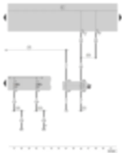 Wiring Diagram  SKODA OCTAVIA II 2008 - Terminal 50 voltage supply relay - fuse holder