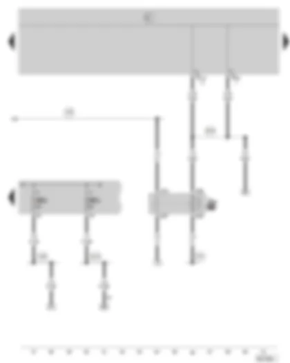 Wiring Diagram  SKODA OCTAVIA II 2008 - Terminal 50 voltage supply relay - fuse holder