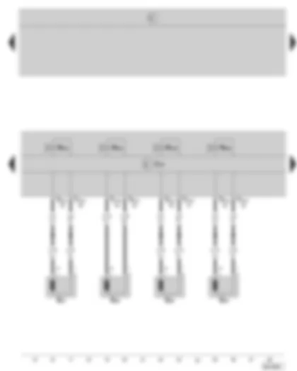 Wiring Diagram  SKODA OCTAVIA II 2008 - ABS control unit with EDS and TCS/ESP - speed sensor