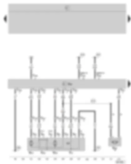 Wiring Diagram  SKODA OCTAVIA II 2008 - Convenience electric central control unit - central locking lock unit - rear left - tank filler flap locking motor