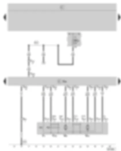 Wiring Diagram  SKODA OCTAVIA II 2007 - Door control unit - driver side - central locking lock unit - driver side - fuse holder
