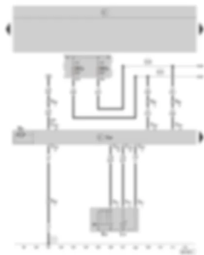 Wiring Diagram  SKODA OCTAVIA II 2007 - Door control unit - rear left - window regulator switch in rear left door - window regulator motor rear left - fuse holder